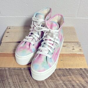 SUPERGA high top platform sneakers size 36/4.5